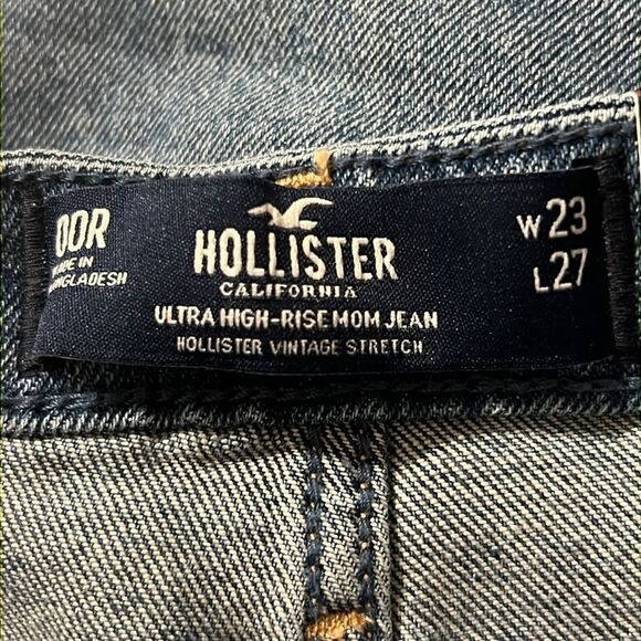 Hollister Women’s Ultra High-Rise Distressed Mom Jean Size 00R 90's - Picture 9 of 11